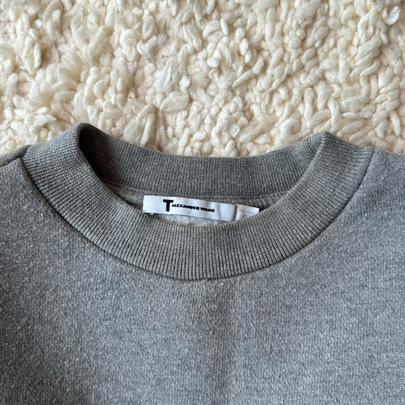 T By Alexander Wang Cropped Sweatshirt - Picture 4 of 4